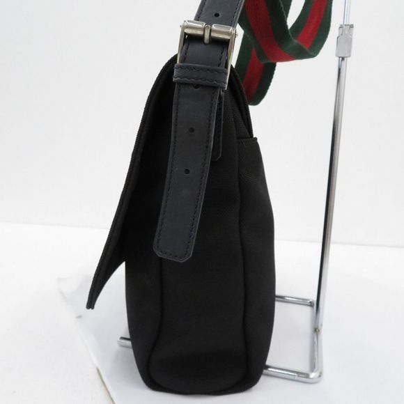 Gucci Sherry Line Shoulder Bag Canvas Black - Picture 5 of 10